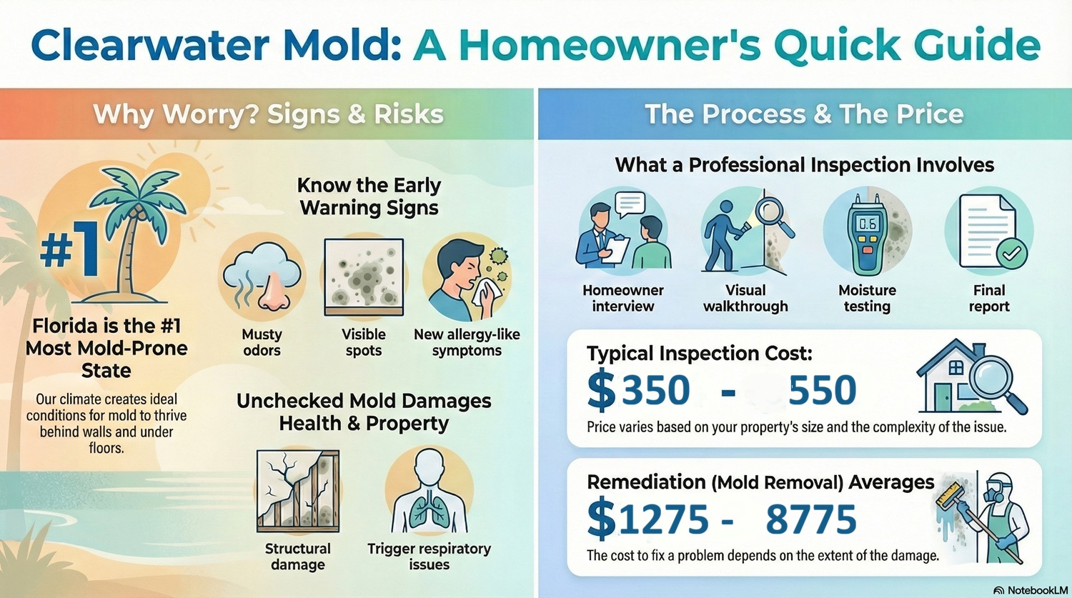 Mold Inspection Clearwater: 10 Things Every Homeowner Must Know Before Mold Spreads